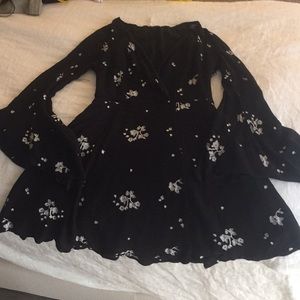 Free People Mini-dress with bell sleeves